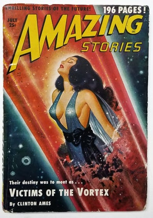 Item #32542 The Man in the Moon in Amazing Stories July 1950. Mack Reynolds