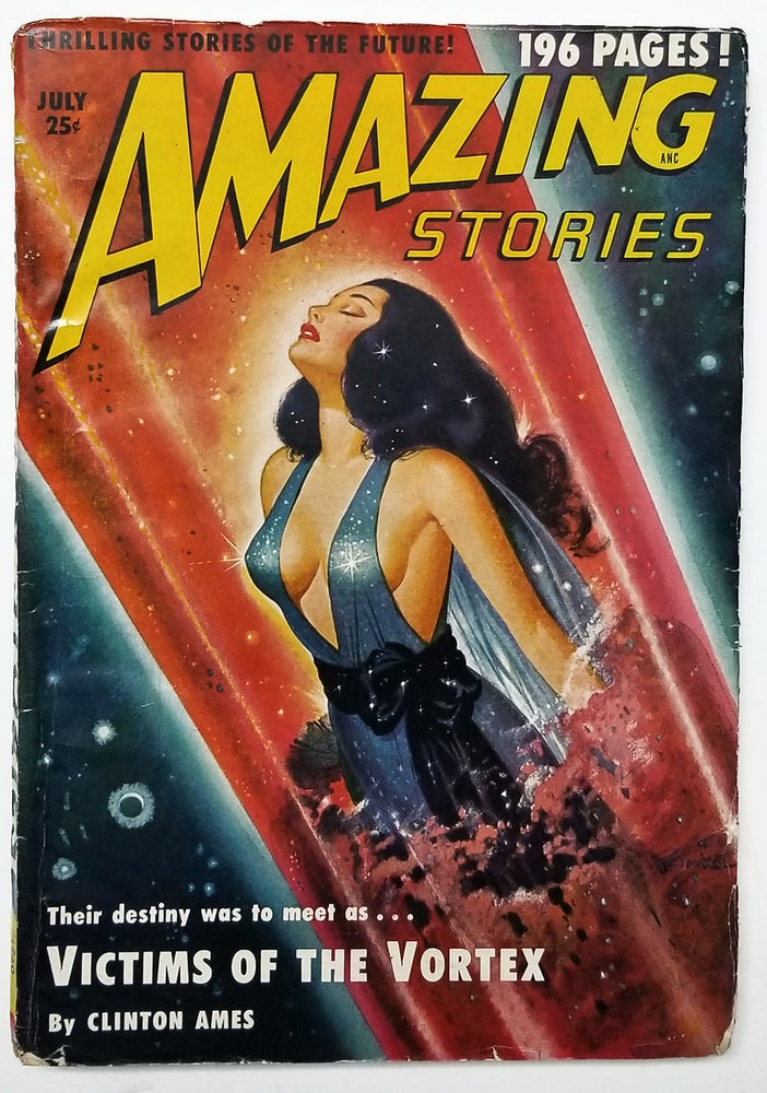 Item #32542 The Man in the Moon in Amazing Stories July 1950. Mack Reynolds.