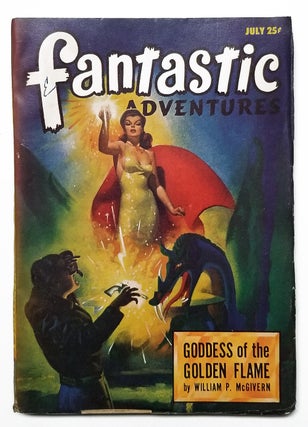 Item #32544 Goddess of the Golden Flame in Fantastic Adventures July 1947. William P. McGivern