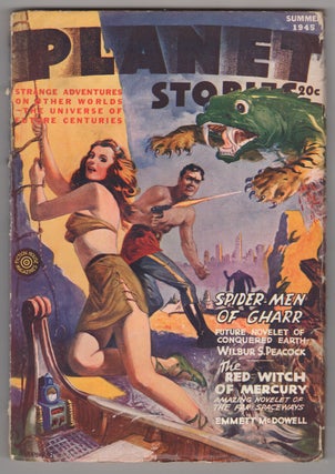 Item #32553 The Red Witch of Mercury in Planet Stories Summer 1945. Emmett McDowell