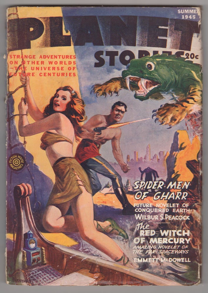 Item #32553 The Red Witch of Mercury in Planet Stories Summer 1945. Emmett McDowell.