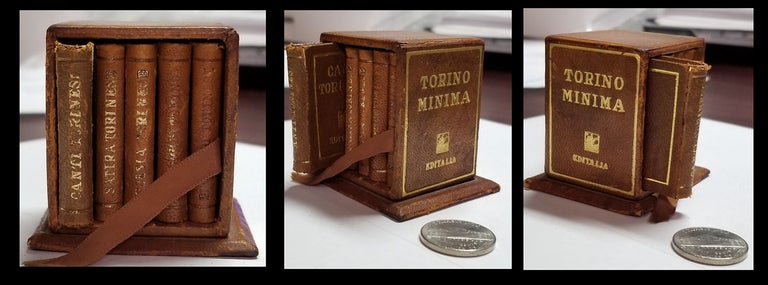 Item #32604 Torino minima. (Complete Set of Italian Miniature Books Bound in Leather Dedicated to Turin). Authors.