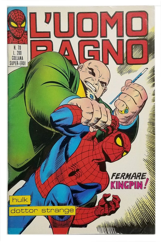 Item #32614 L'uomo ragno #70. (Italian Edition of The Amazing Spider-Man #69). Stan Lee, John Romita.