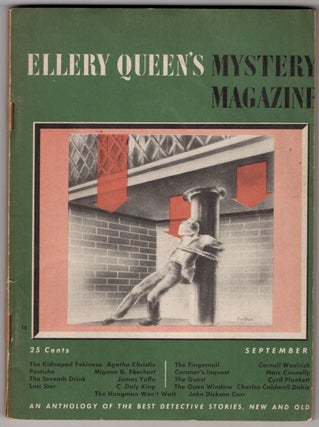 Item #32706 The Fingernail in Ellery Queen's Mystery Magazine September 1944. Cornell Woolrich