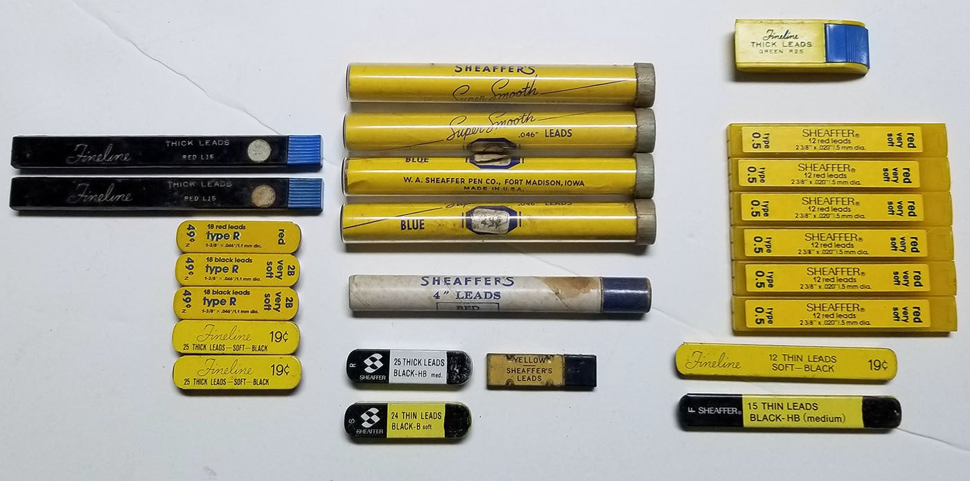 Vintage Sheaffer Mechanical Pencil Leads Refills Collection Sheaffer