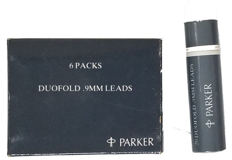 Item #32986 6 Tubes of Vintage Parker Duofold .9MM Leads in the Original Box. Parker.