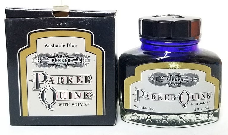 Item #33020 Vintage Parker Quink Washable Blue in Box. Parker.