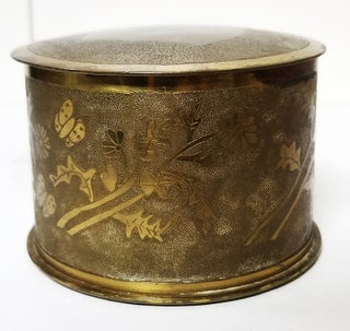 Item #33148 Decorative French Artillery 75mm Shell Case Box. WW I. Trench Art