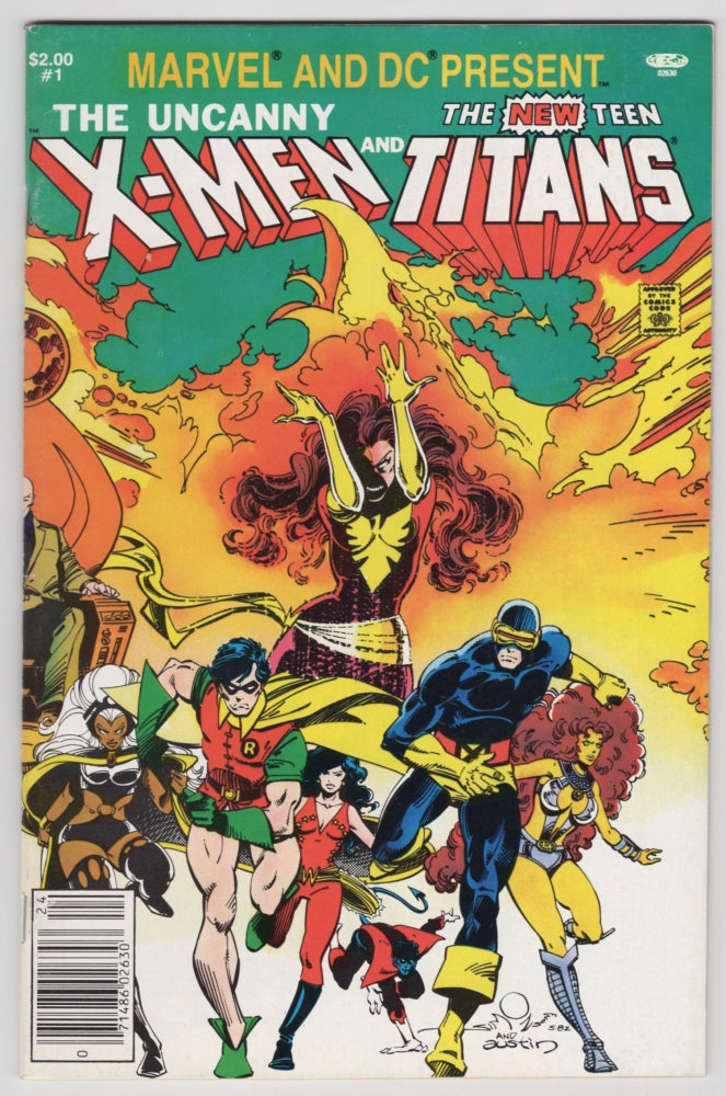 Item #33187 Marvel and DC Present Featuring the Uncanny X-Men and the New Teen Titans Newsstand Edition. Chris Claremont, Walter Simonson.