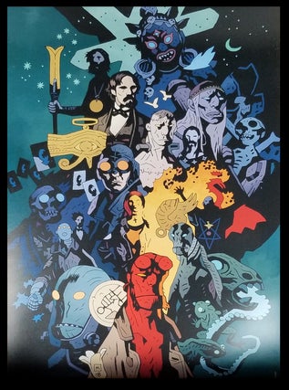 Item #33227 Hellboy 25th Anniversary Italian Promotional Poster. Mike Mignola