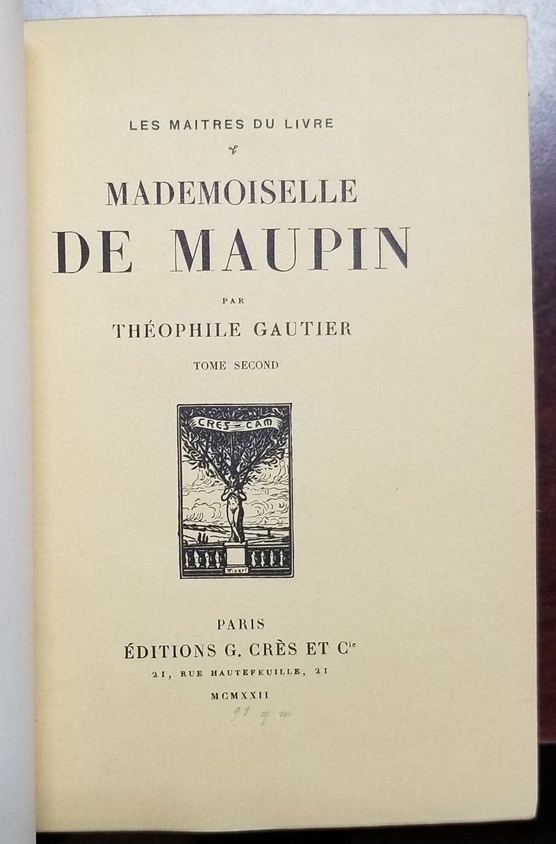 Mademoiselle de Maupin by Théophile Gautier on Parigi Books