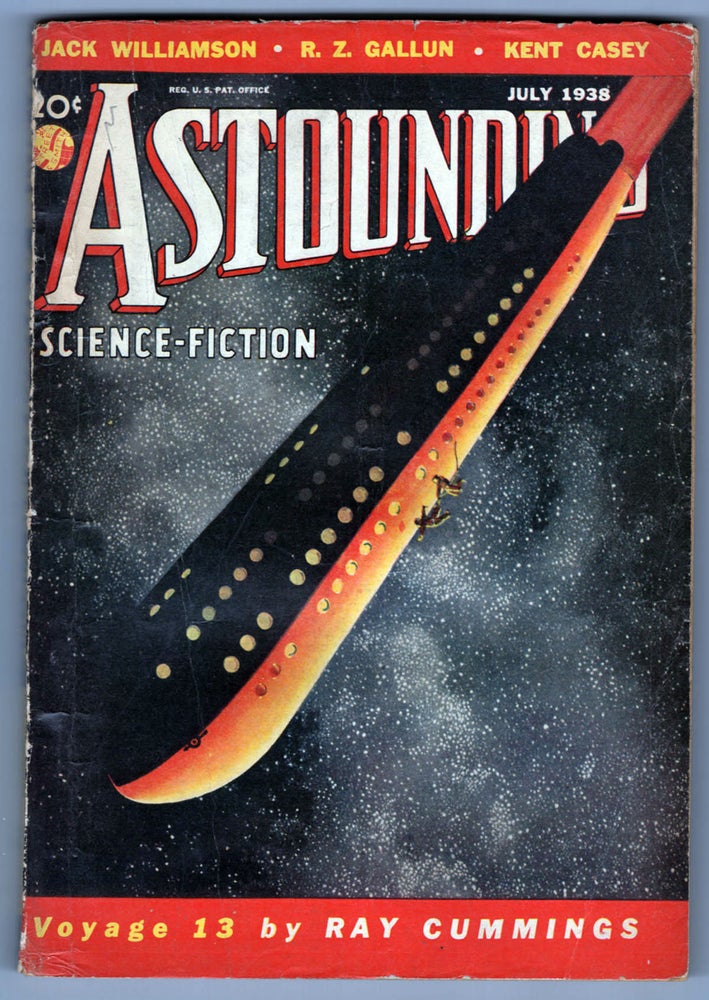 Item #33498 The Dangerous Dimension in Astounding Science Fiction July 1938. L. Ron Hubbard.