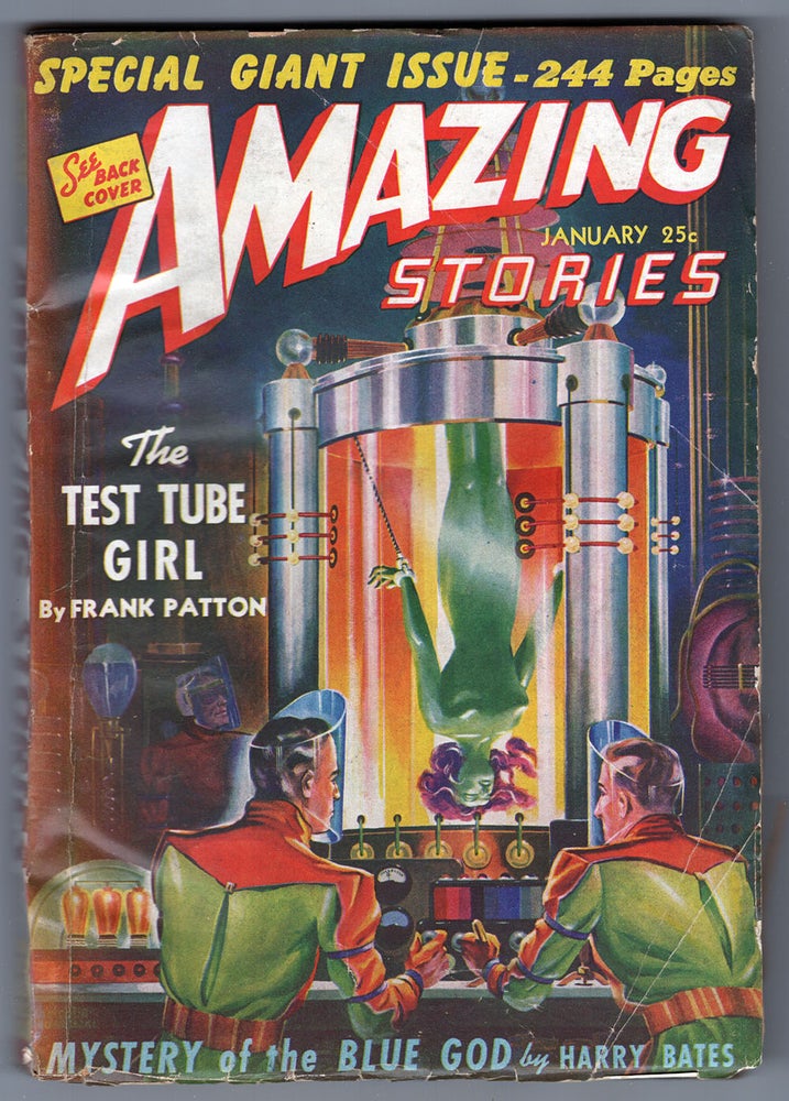 Item #33631 The Test Tube Girl in Amazing Stories January 1942. Frank Patton.