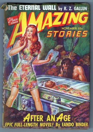 Item #33632 After an Age in Amazing Stories November 1942. Eando Binder, Otto Oscar Binder