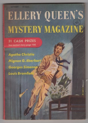 Item #33801 The Six China Figures in Ellery Queen's Mystery Magazine October 1955. Agatha Christie