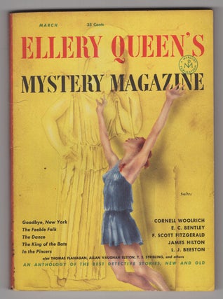 Item #33808 Goodbye New York in Ellery Queen's Mystery Magazine March 1953. Cornell Woolrich