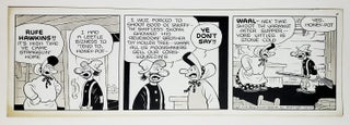 Item #33881 Fred Lasswell Barney Google and Snuffy Smith Daily Comic Strip Original Art Dated...