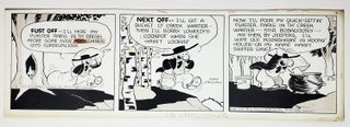 Item #33883 Fred Lasswell Barney Google and Snuffy Smith Daily Comic Strip Original Art Dated...