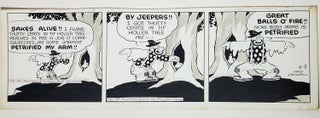 Item #33885 Fred Lasswell Barney Google and Snuffy Smith Daily Comic Strip Original Art Dated...
