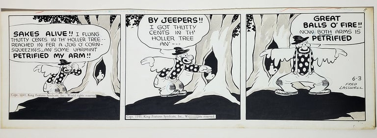 Item #33885 Fred Lasswell Barney Google and Snuffy Smith Daily Comic Strip Original Art Dated 6-3-49. Fred Lasswell.