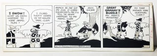 Item #33896 Fred Lasswell Barney Google and Snuffy Smith Daily Comic Strip Original Art Dated...