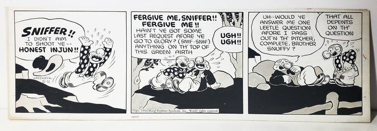 Item #33899 Fred Lasswell Barney Google and Snuffy Smith Daily Comic Strip Original Art Dated 5-11-49. Fred Lasswell.
