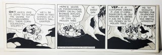 Item #33900 Fred Lasswell Barney Google and Snuffy Smith Daily Comic Strip Original Art Dated...