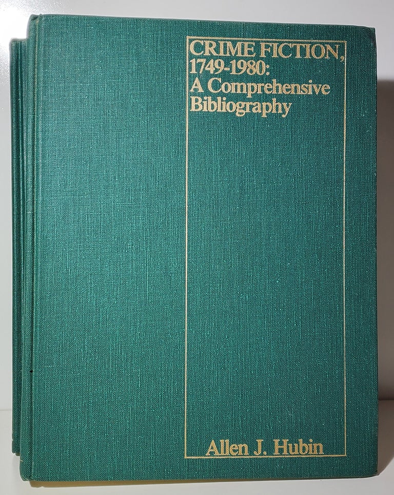 Item #34054 Crime Fiction, 1749-1980: A Comprehensive Bibliography. [with] 1981-1985 Supplement to Crime Fiction 1749-1980: A Comprehensive Bibliography. Allen J. Hubin, ed.