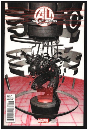 Item #34225 Age of Ultron Book Two Variant Cover. Brian Michael Bendis, Bryan Hitch