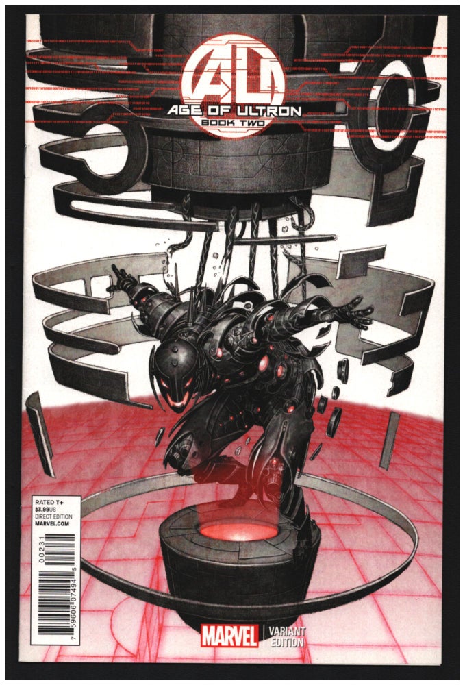 Item #34225 Age of Ultron Book Two Variant Cover. Brian Michael Bendis, Bryan Hitch.