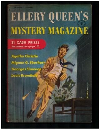 Item #34502 The Six China Figures in Ellery Queen's Mystery Magazine October 1955. Agatha Christie