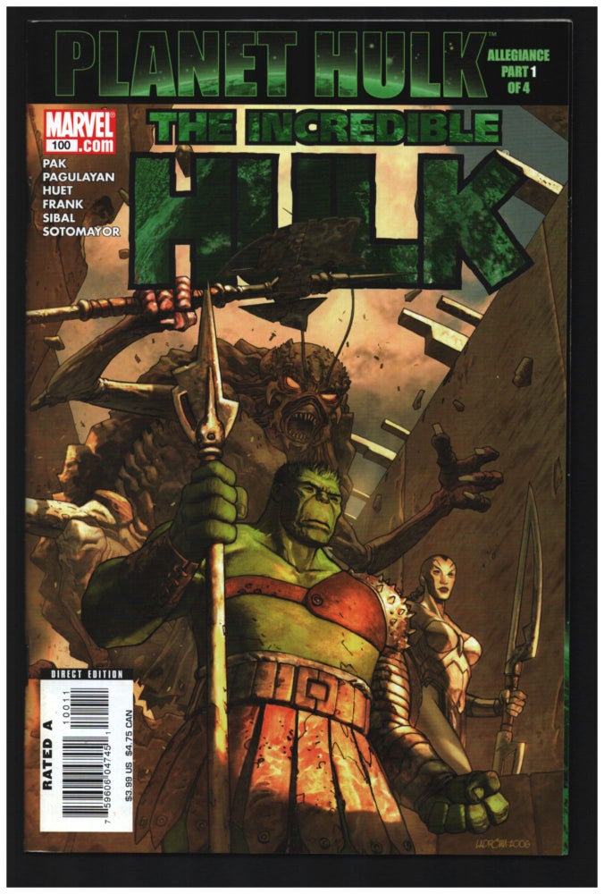Item #34553 Incredible Hulk #100. Hulk vs. Hercules #1. Greg Pak, Gary Frank.