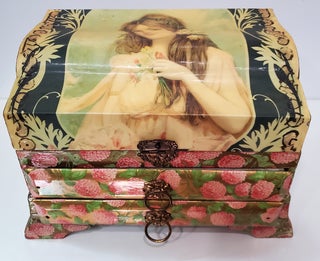 Victorian Era Portrait Celluloid Dresser Box