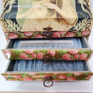 Victorian Era Portrait Celluloid Dresser Box