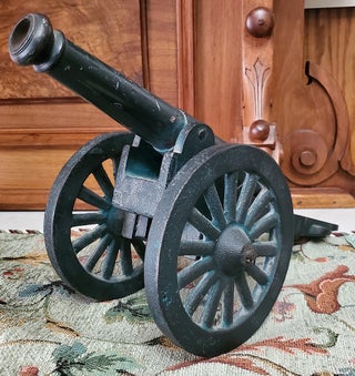 Vintage Massive Cast Iron Toy Cannon.