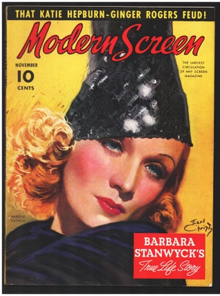 Item #34769 Modern Screen November 1937. (Marlene Dietrich Cover). Regina Cannon, ed
