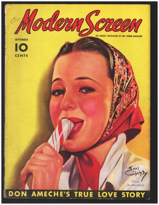 Item #34770 Modern Screen September 1937. (Olivia de Havilland Cover). Regina Cannon, ed