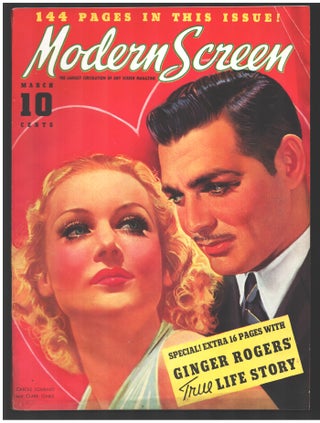 Item #34789 Modern Screen March 1937. (Carole Lombard and Clark Gable Cover). Regina Cannon, ed