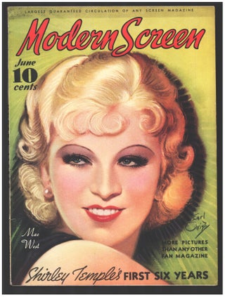 Item #34832 Modern Screen June 1935. (Mae West Cover). Regina Cannon, ed