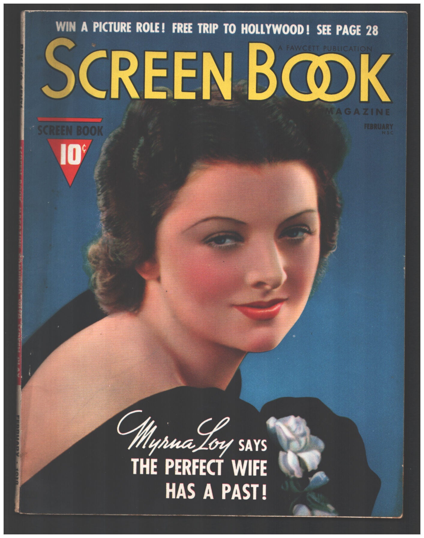 Screen Book February 1938. Myrna Loy Cover | Tom DeVane, ed | First Edition