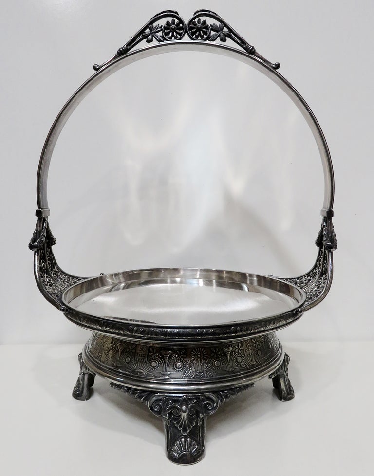 Item #34872 Late 19th Century Quadruple Plate Aestethic Movement Centerpiece. Meriden Britannia Company.