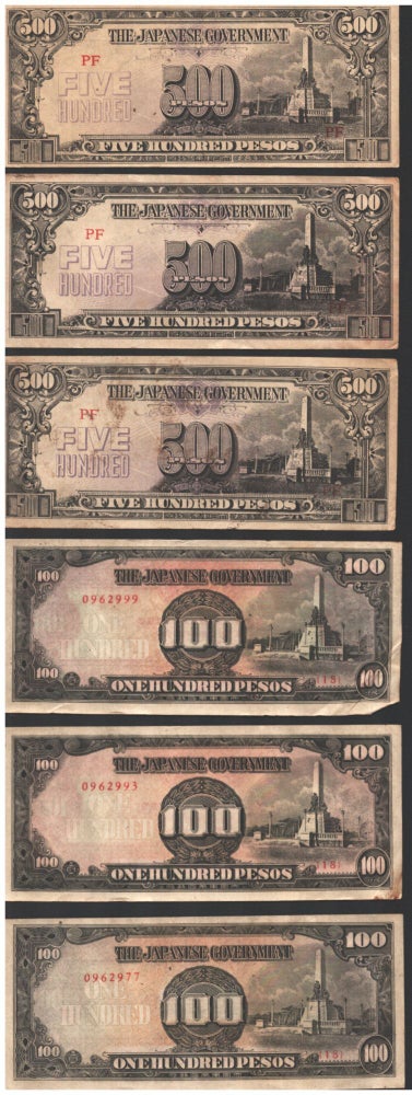 Japanese Invasion Banknotes Set of Twenty-Five Japanese Government Philippines Occupation Money ...