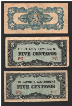 Set of Twenty-Five Japanese Government Philippines Occupation Money Banknotes.