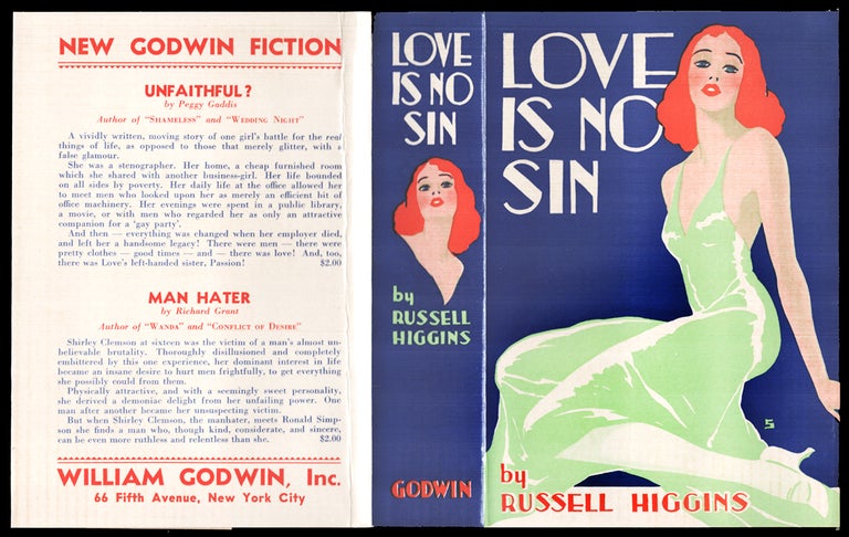 Item #34986 Love Is No Sin Pre-Publication Dustjacket. Russell Higgins.