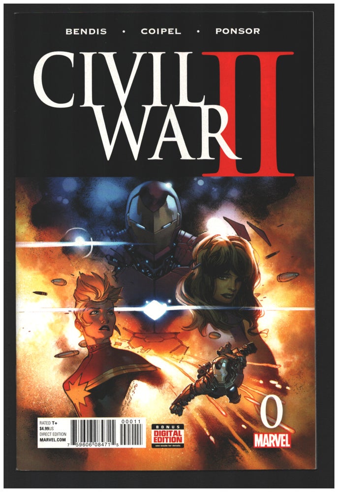 Item #35039 Civil War II Complete Series + Civil War II: The Oath. Brian Michael Bendis, David Marquez.