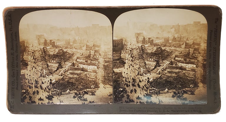 Item #35045 Four Stereoviews/Stereographs with Views of the San Francisco Earthquake. Keystone View Company / James M. Davis.