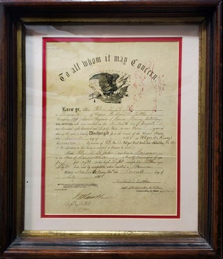 1865 Civil War Discharge Papers for Sergeant Allen B. St. John of the Second Regiment of Connecticut Heavy Artillery.