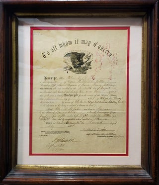 1865 Civil War Discharge Papers for Sergeant Allen B. St. John of the Second Regiment of Connecticut Heavy Artillery.