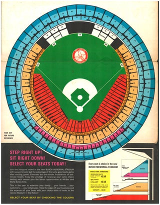 Item #35102 1966 Inaugural Busch Memorial Stadium Seating Chart. Major League Baseball - St....