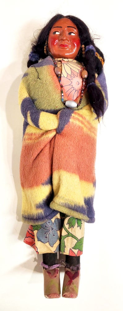 Item #35178 Vintage Large Female Skookum Doll with Papoose. Toys - Dolls.